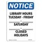 Signmission OSHA Notice Sign, 5" Height, Friday Sign, 5" X 3.5", Portrait OS-NS-D-35-V-13996 - alternate 1